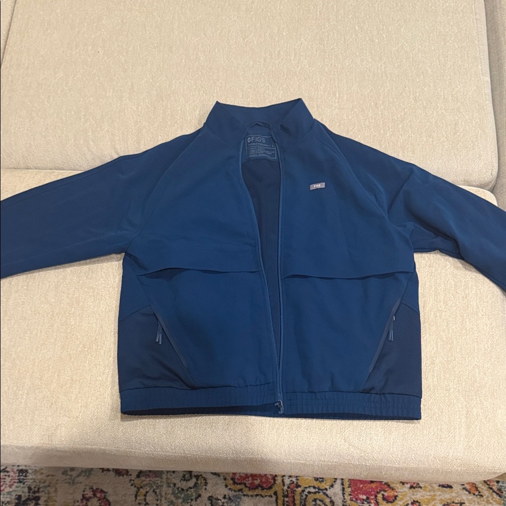 Figs Navy Full-Zip Jacket